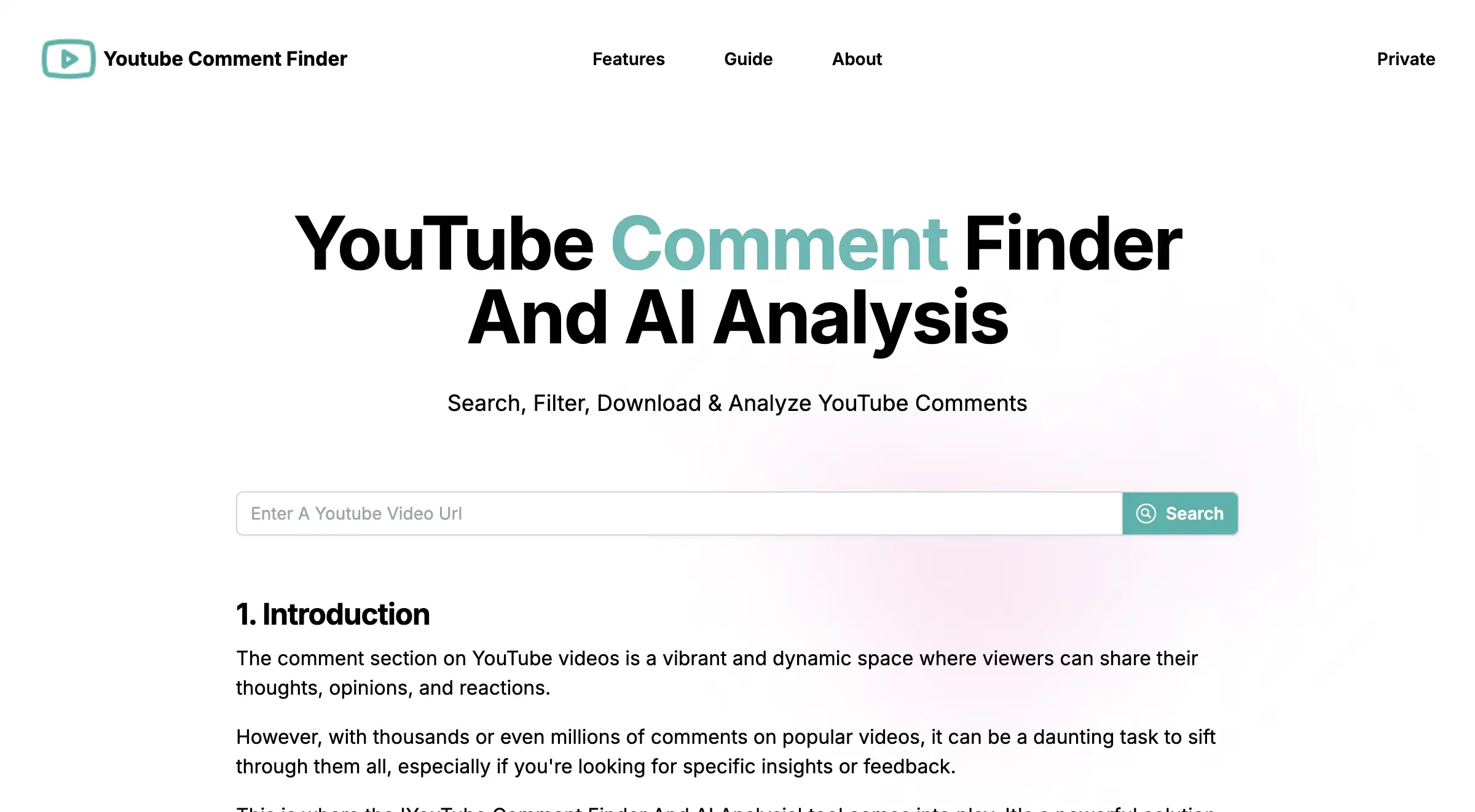 YouTube Comment Finder and AI Analysis